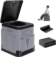 Portable Toilet for Camping, Foldable Portable Toilet for Camping Porta Potty with Thick Black Garbage Bag for Outdoor Camping,Tent,Hiking,Boating,Long Road Trips,Traffic jam,Home