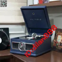 在飛比找露天拍賣優惠-美國Victrola復古5合1藍牙CD黑膠電唱機懷舊唱機古典