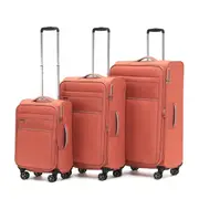 Tosca Vega 4-Wheel Spinner Suitcase Set of 3 - Rust (Carry-on, Medium, Large)