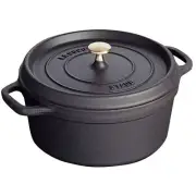 NEW Staub Cocotte Round Black 28cm/6.7L