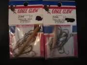 2 packs Eagle ClawTrailer Hooks size 1/0 model 259HA Bronze 10 hooks per pack
