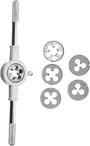Tap Die Threading Tool Set 6pc -12 Tap and Die Coarse and Fine Threads Stainless Steel for Repairing Maintenance