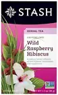 Stash Wild Raspberry Hibiscus Herbal Tea Caffeine Free 20 Tea Bags Pack of 3