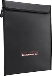 [Denash] Money Bag, Large Capacity Fireproof Document Bag for Family