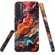 For Samsung Galaxy S22+ Plus Tough Protective Cover, Waves Of The Sun