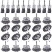 30 Pack Carbon Steel Wire Wheel Brush, Cup Brush, Wheel Brush, Pen Brush Set ...