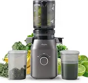 Cold Press Juicer with 4.3" Large Feed Channel for Whole Fruits and Vegetables, Juice Recipe Chew Machine, Effortless Self-Feeding for Juices