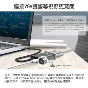 【PQI 勁永】Type C to VGA 金屬影音轉接器