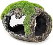 Aqua Care Moss Covered Barrel Aquarium Decor Ornament, Medium, Green and Brown, 12cm - Suitable for All Aquariums and Fish Tanks, Aquatic-Safe, Fish Tank Accessories, Aquarium Decoration