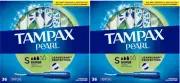2 pack Tampax Pearl Super Absorbent Sanitary Napkins 36ct each Boxes are beatup