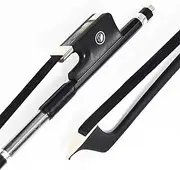 Carbon Fiber Cello Bow 4/4 Size VINGOBOW 100CB Full 4 4 for Professional Player Parisian Eyes Ebony Frog Unbleached Mongolian Black Horse Hair Pernambuco Performance Powerful and Wild Tone