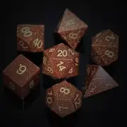 Sandstone Gemstone Dice Set of 7 DND RPG Table-top Board Game Accessory Gift
