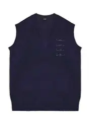 We11done V-Neck Knitted Vest S,M Black