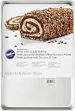 Wilton Performance Baking Pans Aluminum Jelly Roll Pan, 10.5 x 15.5-Inch, Silver