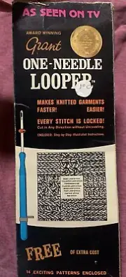 VTG 1970 Grant One-Needle Looper Complete NIB Box Fair Contents EXCELLENT Knit