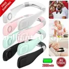Portable Rechargeable USB Neck Fan Neckband Leafless Cooling Cooler Dual EffeNJ