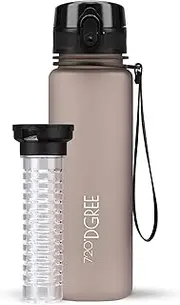 720°DGREE Water Bottle uberBottle +Fruit Infuser - 500ml - BPA-Free, Leakproof - Reusable Tritan Sports Bottle for Fitness, Workout, Bike, Outdoor, Yoga - Lightweight, Sustainable