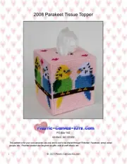 Parakeets Birds Tissue Topper-Plastic Canvas Pattern or Kit