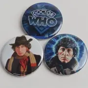 Dr Who Pin Back Badge set Tom Baker
