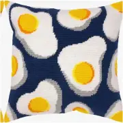 Eggcellent Cross-Stitch Pillow Kit: European Quality Tapestry Canvas, 16x16 Inch