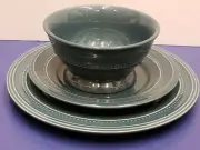 GIBSON ELITE 18PC 6 PLACE SETTING DINNERWARE SET BLUE PREMIUM HIGH QUALITY SET