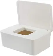 Dispenser Box Wipes Storage Box for Wipes Dry Wet Dispenser Holders with Lid (white)