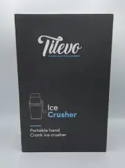Tilevo Portable Ice Crusher Shaved Ice Machine Hand Crank, Works Lid Broken New
