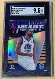 2018 PANINI DONRUSS OPTIC KEVIN DURANT #5 ALL HEART HOLO PRZIM SGC 9.5