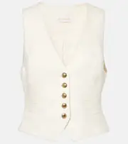 [Zimmermann] Zimmermann Crush linen vest AU 14 beige