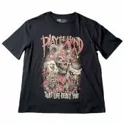 Lethal Threat Play the Hand Jester Cards Clown Motorcycle Biker T Shirt LT20894