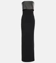 [Solace London] Solace London Brandi embellished gown UK 14 black
