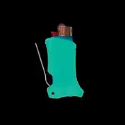Toker Poker - Mini Bic Lighter Sleeve Glow in The Dark - All Inclusive Tool for Camping and Other (Glow Green)