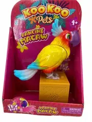 BRAND NEW KooKoo Pets Dancing Macaw Talk Back Button Talk & Repeat KK10000-LM