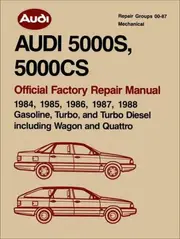 Audi 5000s, 5000cs Official Factory Repair Manual 1984-88