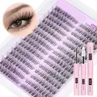 Wispy Lash Extension Kit Natural Lash Clusters Kit DIY Eyelash Extensions Kit 25