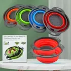 2pack Collapsible Silicone Colander Fruit Vegetable Strainer