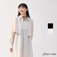在飛比找momo購物網優惠-【plain-me】SAAKO 抗UV短版澎袖襯衫 SAA3