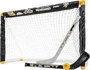 Franklin Sports NHL Mini Hockey Sets - Knee Hockey Goal, Ball, & 2 Hockey Stick Combo Set - Mini Goal Net - NHL Official Hockey Sets