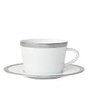 Bernardaud Maille Platinum Teacup and Saucer Set