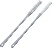 2 Toe Gaps Cleaning Brush, Soft Silicone Foot Brush For Feet, Nail Scrubber Foot Cleaner, Shower Foot Scrubber With Long Handle, Cleaning Between Toes