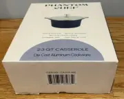 Phantom Chef 2.3 Qt Casserole Die Cast Aluminum Nonstick Ceramic Coating NIB