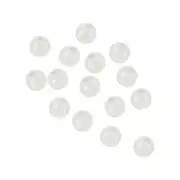 200Pcs 3mm Dia Round Plastic Glow Fishing Beads Tackle Tool, White