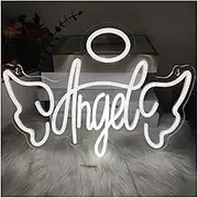 Sign Lamp Angel Neon Sign Led Wing Neon Light USB Powered, Light Up Signs For Bedroom Party Wall Decor 40x30cm
