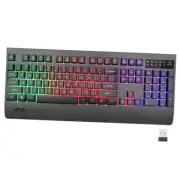 RK204 Wireless Gaming Keyboard, Rechargeable Backlit Gaming Keyboard with