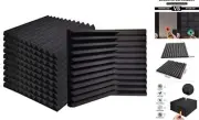 48 Pack Acoustic Foam Panels, 2" X 12" X 12" Studio Foam Wedges, High Density