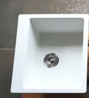 White Cube quartz stone laundry trough kitchen sink