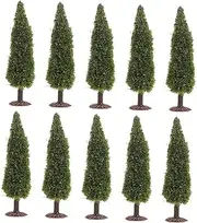 10pcs Mini Model Pine Tree Sand Table Pine Tree Model Sand Table Fake Pine Tree Plant Model Adornment Xmas Decorations Miniature Scene Pine Trees Christmas Decor Green Plastic
