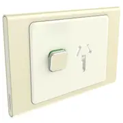 Clipsal Iconic Styl Cover Frame, 1 Switch & 1 Socket, 10 A, Horizontal, Crowne - S3015C-CE