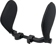 Car Neck Headrest Pillow Leather Side Seat Head Support Travel Rest Sleeping Telescopic Cushion(Glossy Black)