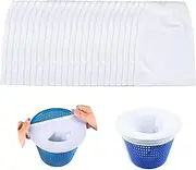 TJHypenete 30Pcs Pool Skimmer Filter Socks, Reusable Pool Skimmer Socks, Ultra Fine Mesh Filter Sock, Pool Skimmer Basket Catcher Net for Cleaning Inground or Above Ground Pool Debris, Hair and Leaves